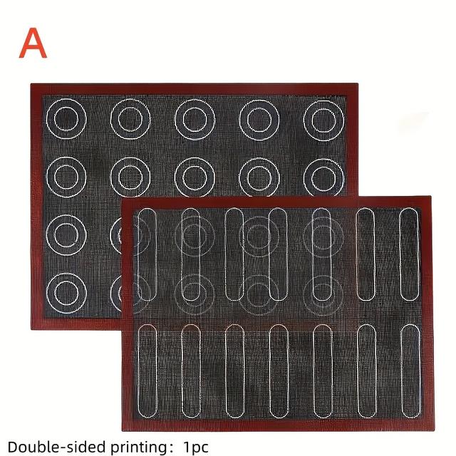 TEMU Silicone Baking Mats 12.0x16.0inch | , Heat-resistant, Breathable, Multipurpose For Macaron, Muffin, Cookie |suitable For Holidays,double Side Design