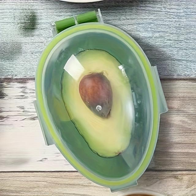 TEMU Reusable Avocado Container - Plastic For Avocado, Multipurpose, Dishwasher Safe, Rectangle Shape, No Electricity Required