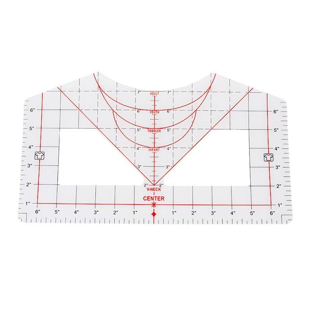 TEMU Una guía completa de regla para camisetas para alinear vinilo al usar una prensa de calor con vinilo HTV, diseñada para ayudar a centrar sus diseños y asistir en manualidades de costura