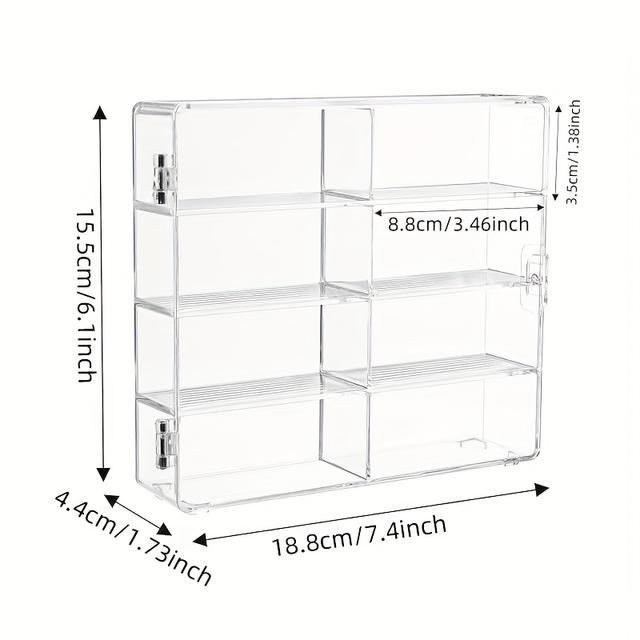 TEMU A Display Case For 1/64 Scale Die-cast Model That Can Hold 8 Toy Car Models