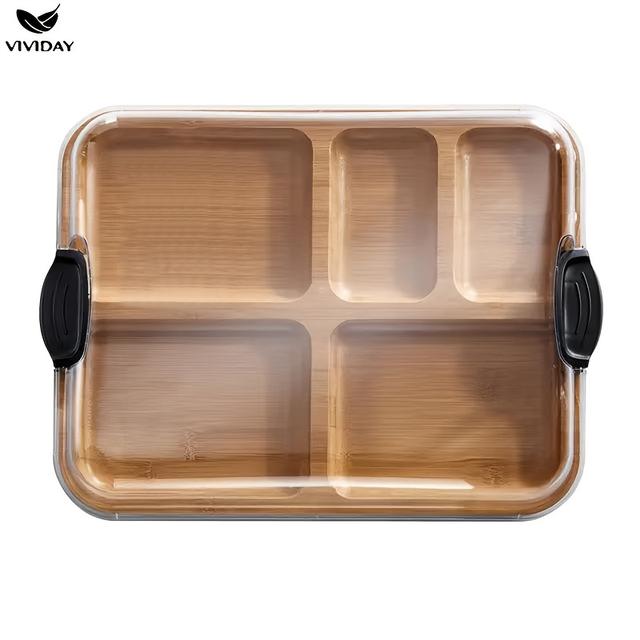 TEMU Square Wooden Snack Organizer For Home-cooked Meals, Ideal As A Fruit Serving Board , Perfect For Keeping Snacks, Fruits, And Nuts Room. A Great Gift For Halloween And Valentine's Day