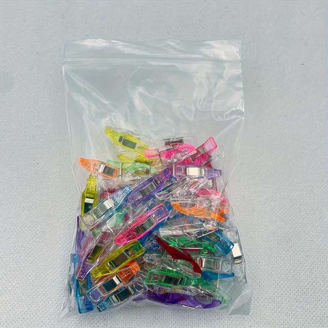 TEMU 75/40 st Patchwork Sömnadsklämmor, Plastklämmor, Mångsidiga Hållbara Hem- & Kontorsorganiseringsklämmor, I låda/påse
