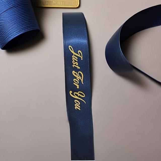 TEMU High Quality Customized Ribbons – Width 2.5cm X 5. Long, Personalized Cursive Font, Suitable For Festival Celebrations, Wedding Decorations, Gift Box Embellishment, Floral Dress, Diy, Etc