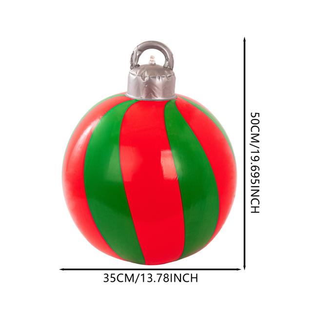 TEMU Inflatable Christmas Decoration Balls For Different Settings - Vibrant Cartoon Designs For Indoor/outdoor Parties, Made Of Pvc, Suitable For Outdoor Use, Gardens, Lawns, Yards