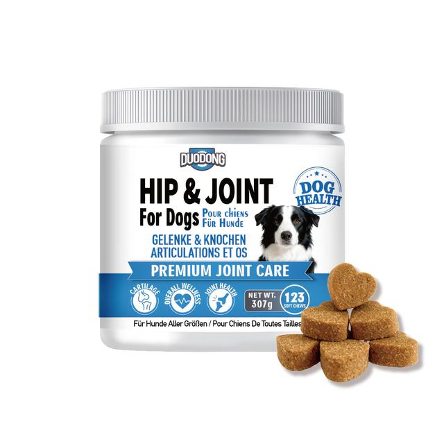 TEMU Soutien des articulations et des hanches pour chien - Mélange à triple action comprenant de la , de l' chondroïtine et de l' 3, favorise et réduit la rigidité, 123