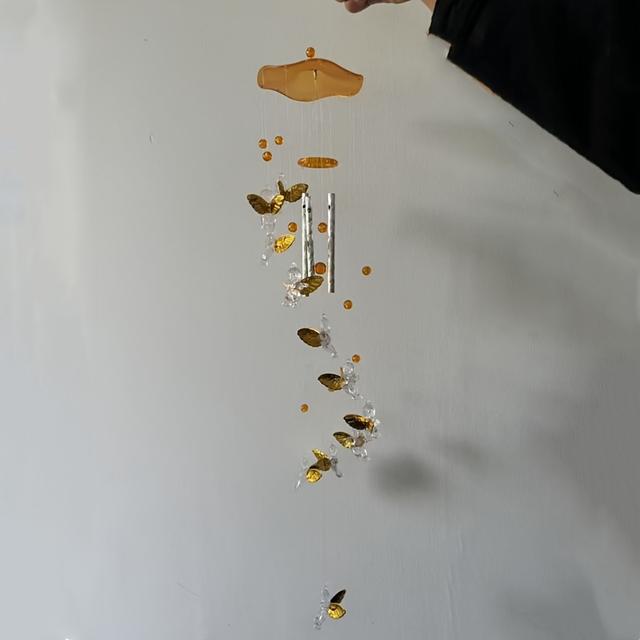 TEMU Złote Anioły Kreatywne Kuranty Wietrzne Ozdoby, Wiszące Elementy Dekoracyjne do Domu, Zawieszki na Prezenty dla Studentów