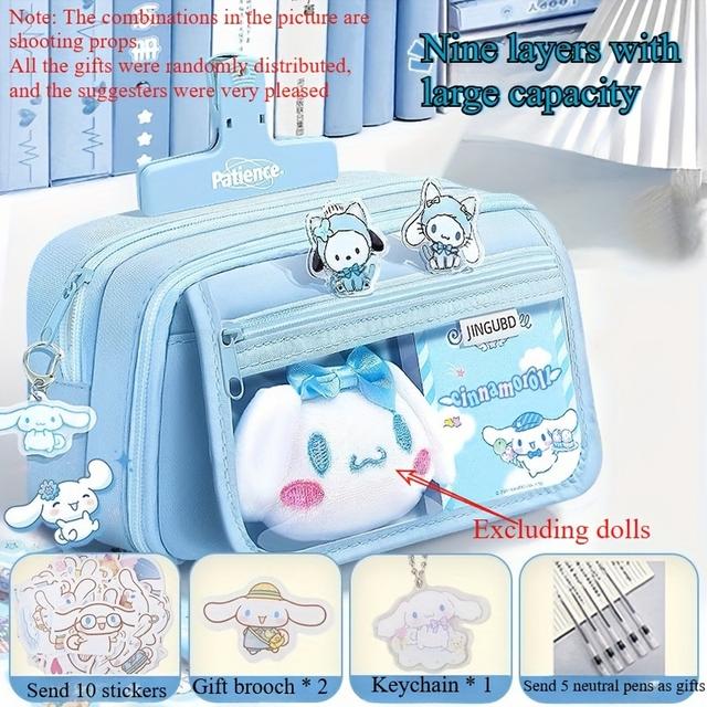 TEMU Yuguigou Large Capacity Transparent Pencil Case, Multifunctional Pencil Case, Ideal For Storing Cosmetics And Headphones, Pencils, , Storage Bag | Interesting Accessori