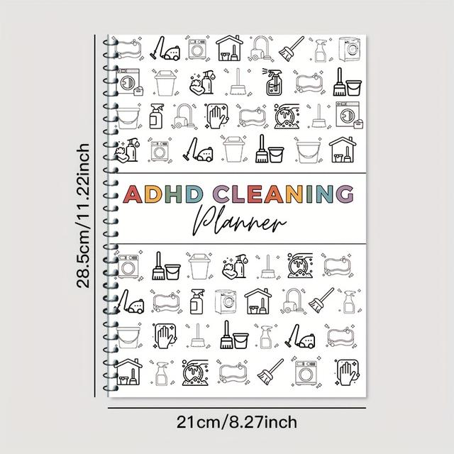 TEMU A 36-page Attention Cleaning Planner - A Organization List Covering Daily, Weekly, Monthly, And Yearly Tasks, Including Chore Schedules, Tips, , And Detailed Lists For Areas