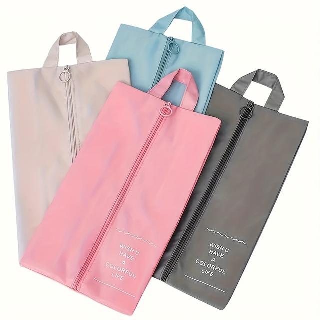 TEMU 4pcs Bolsa Organizadora de Zapatos para Viaje, Bolsas Portátiles de Tela Oxford Colgantes para Deportes
