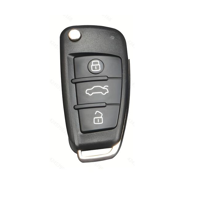 TEMU 3 gombos összecsukható távirányítós flip autókulcs tok fóbia Audi A2 A3 A4 A6 A6L A8 Q7 TT-hez | ABS anyag, Tartalmaz