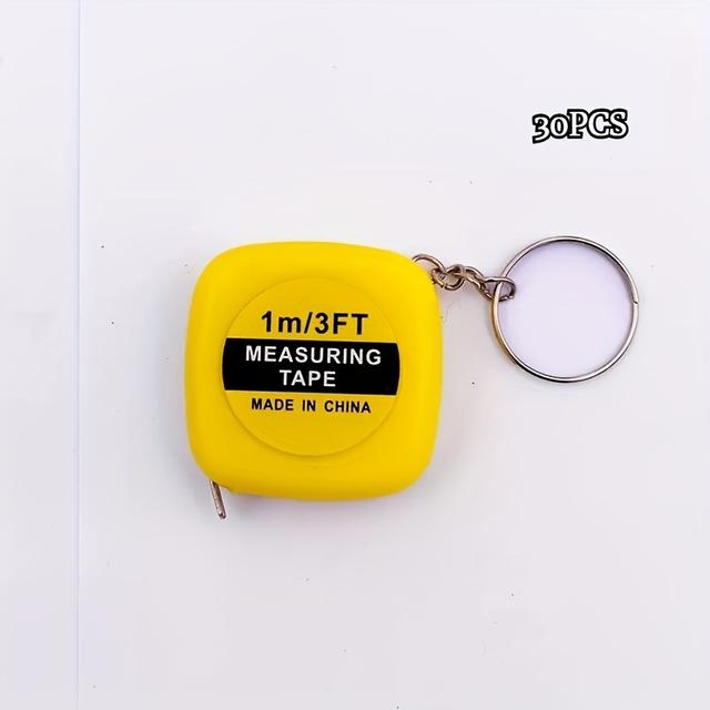 TEMU 30 Mini-Rollbandmaßschlüsselanhänger - 1 M/3 Ft, kompakte Taschengröße - Geeignet für den täglichen Gebrauch, Partys, Schulen und als Werbegeschenke - Metallklinge