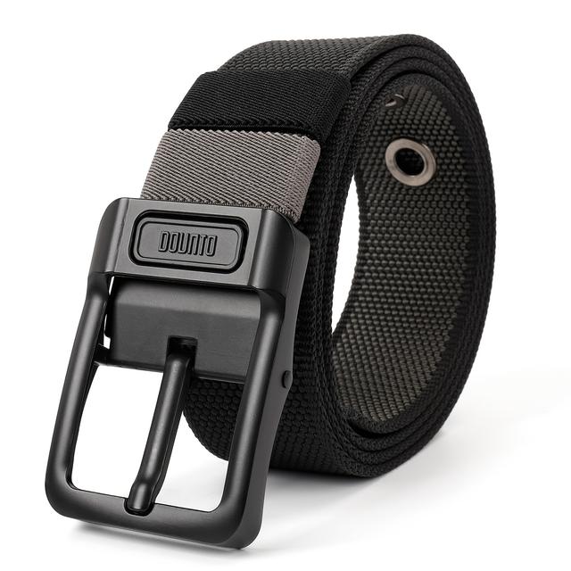 TEMU Men's Nylon Belt Featuring A Grommet Design And A Reversible , Adjustable For Outdoor Activities And Golf, In Plus Sizes.