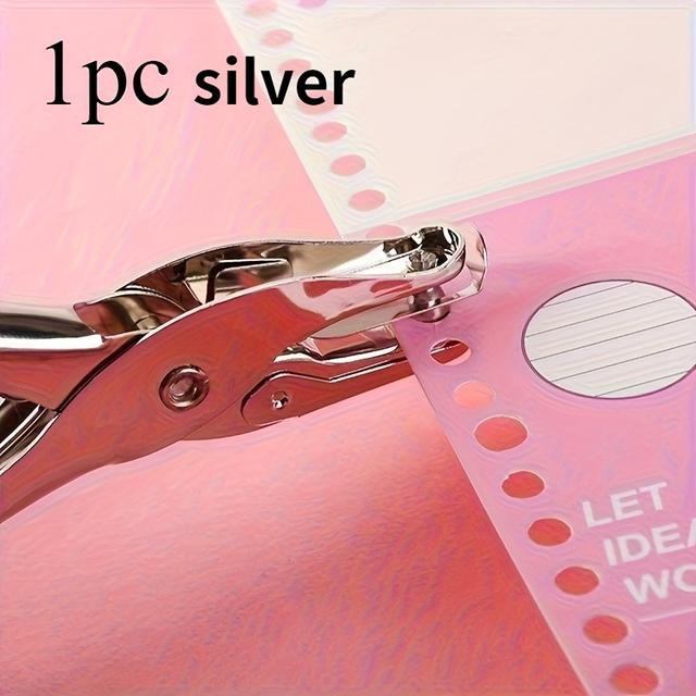 TEMU A Single Heavy-duty Hole Punch With A Rubber Grip, Designed For Manual Use, Ideal For Office And School Supplies, Works Well With A4 Paper