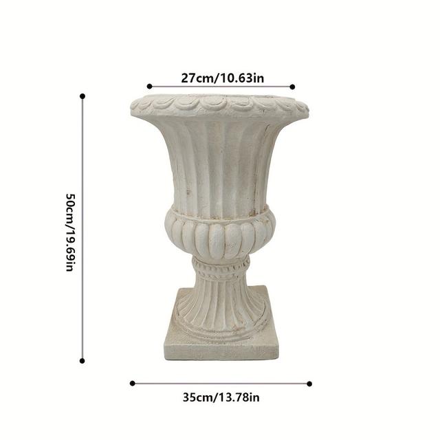TEMU 50 cm magas római stílusú oszlopos virágtartó, virágokhoz és zöld növényekhez, kerti ajándék, lakberendezés