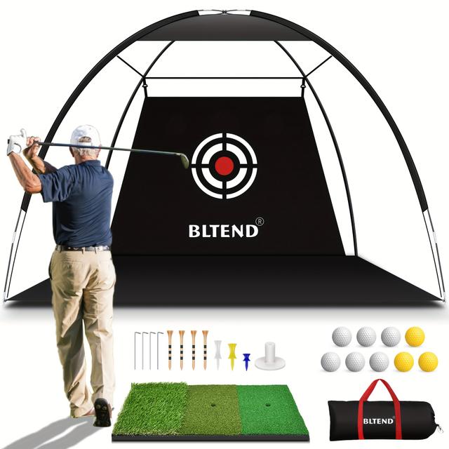 TEMU Golf Net - 10x7ft Golf Practice Nets For Backyard Driving Golf Balls, Golf Hitting Training Net For Indoor Outdoor Use - Toy Sports Toy Golf