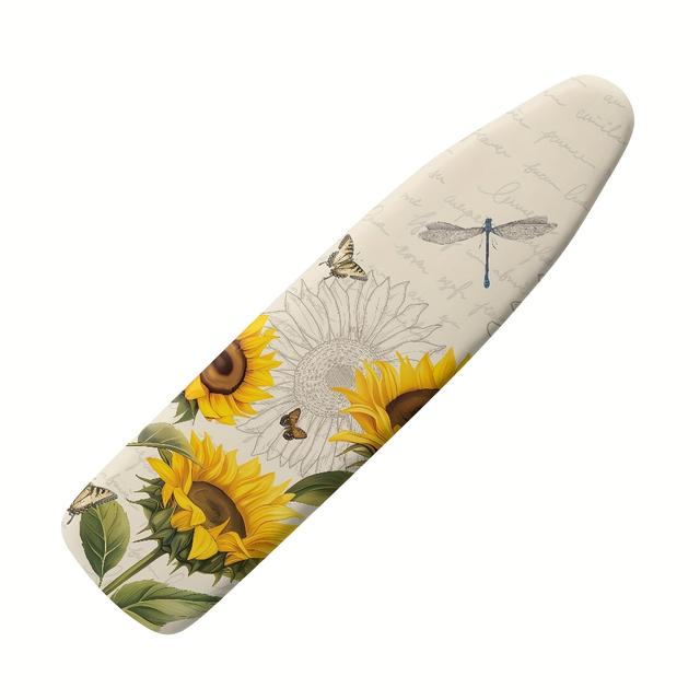 TEMU 1 Stück, Bügelbrettbezug Mit Sonnenblumenmuster, Hitzebeständiger Bügelbrettbezug, Schmorresistenter Bügelbrettstoff, Ersatzstoff-Set, Einfach Zu Installieren