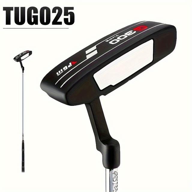 TEMU Pgm Pro Right-handed Men' Steel Club - Straight Style, Cast , X-extra Stiff For Beginners & Professionals, Black With Red Accents, Golf Grips