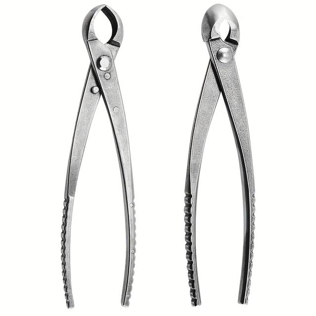 TEMU 1/2pcs Stainless Steel Branch Pruner Bonsai Shaping Ball Trimmer Round Mouth/sloped Mouth Ball Shears Gardening Scissors Pruning Pliers Professional Pruning Tool