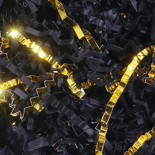 TEMU 100g Pleated Paper Silk -sided Golden Pleated Gift Box Filler Matching Accessories Raffia