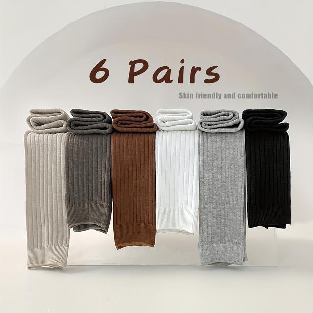 TEMU 6 paires de leggings et chaussettes pour bébé et - Leggings extensibles , mélange polyester respirant, parfaits pour toutes les