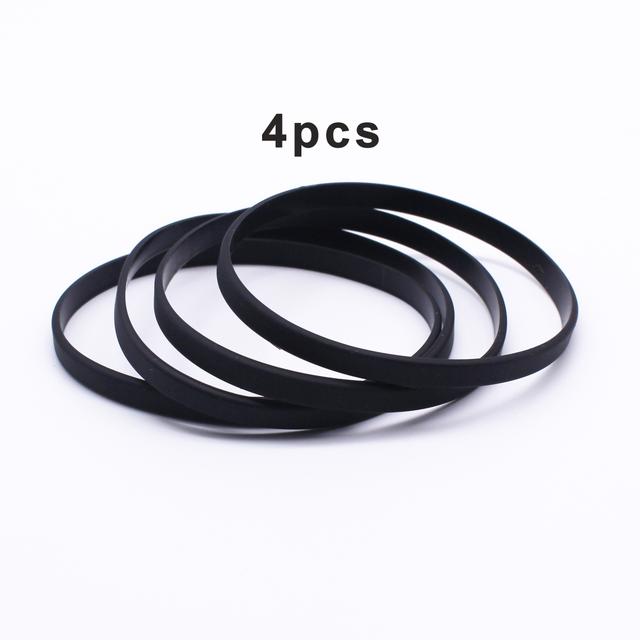 TEMU 4pcs Plain Silicone Wristbands Sizes And Soft, Multi-colored Wristbands