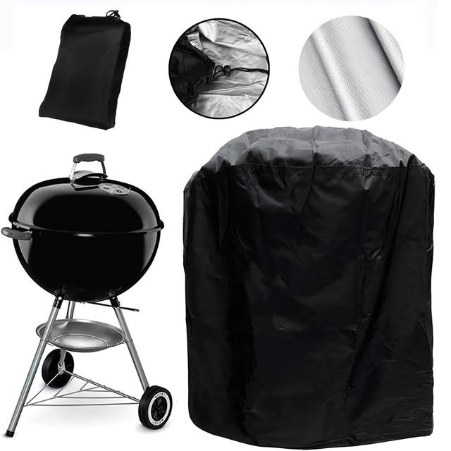 TEMU 1pc Grill Cover, Bbq Gas Grill Cover For Outdoor Grill, Anti-uv, , Fade Resistant Material, Barbecue Cover
