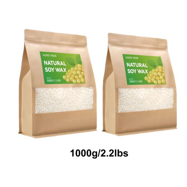 TEMU 500g/1000g Soy Wax , Paper Bag Packaging, High-quality Candle Wax, Pouring Wax For Candle Making, Melting Point 52°c, Natural Soy Wax For Candles, Casting And Candle Making Wax