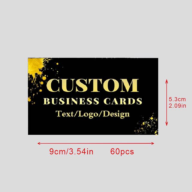 TEMU 1 Paquete de tarjetas de presentación personalizadas con acabado mate, impresión , material impermeable, empresas y regalos