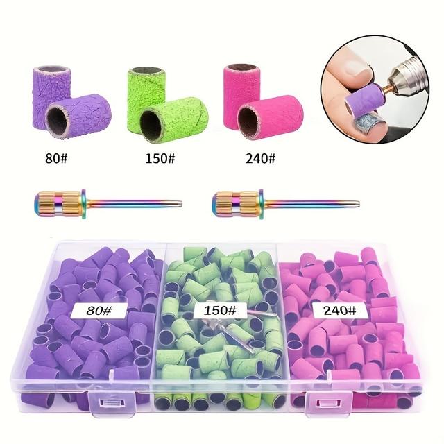 TEMU A Nail Drill Set That With Shaft And Polishing Belts, Ideal For Nail Polish, Artificial Nails, And Smoothing Natural Nails