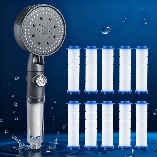 TEMU Set Of 11 Pressure-boosting Shower Heads For Home Use, Suitable For Bathing And Equipped With Adjustable , Intended For Showering Only. For Shower Use Only