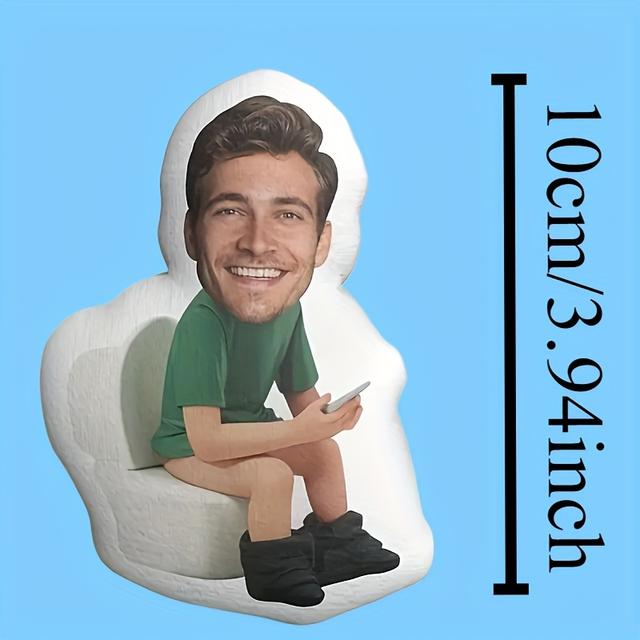 TEMU Ized Photo Pillow With Hidden Zipper - Custom Photo & Text, , Christmas, Valentine's - Machine Washable Polyester-filled Bedspread Or Throw Pillow ( Your Own Picture)