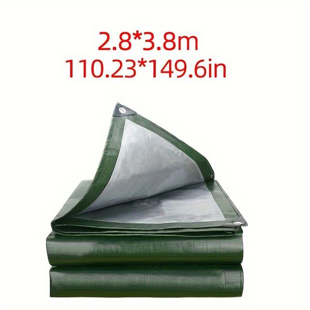 TEMU Protection Tarpaulin - Multi-sized Waterproof Fabric With Reinforced Grommets And Edges, Ideal For Camping, Car, Roof Garden, And , Camping Gear | Durable Outdoor Cover | Reinforced Grommets