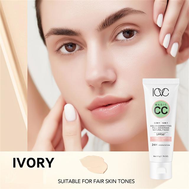 TEMU Сонцезахисний CC-крем-основа - , багатофункціональний консилер, що освітлює та вирівнює тон, з 50% SPF