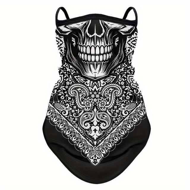 TEMU Half-face Motorcycle Biker Mask Suitable For - Sun Protection Visor With Ear Loops, Lightweight For Outdoor Riding, Compatible For Motorcycles,, For