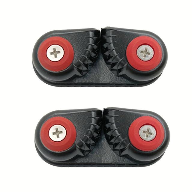 TEMU 2pcs Clip Cord Lock Cam Cleat Sailboat Kayak Accessory, Black Nylon