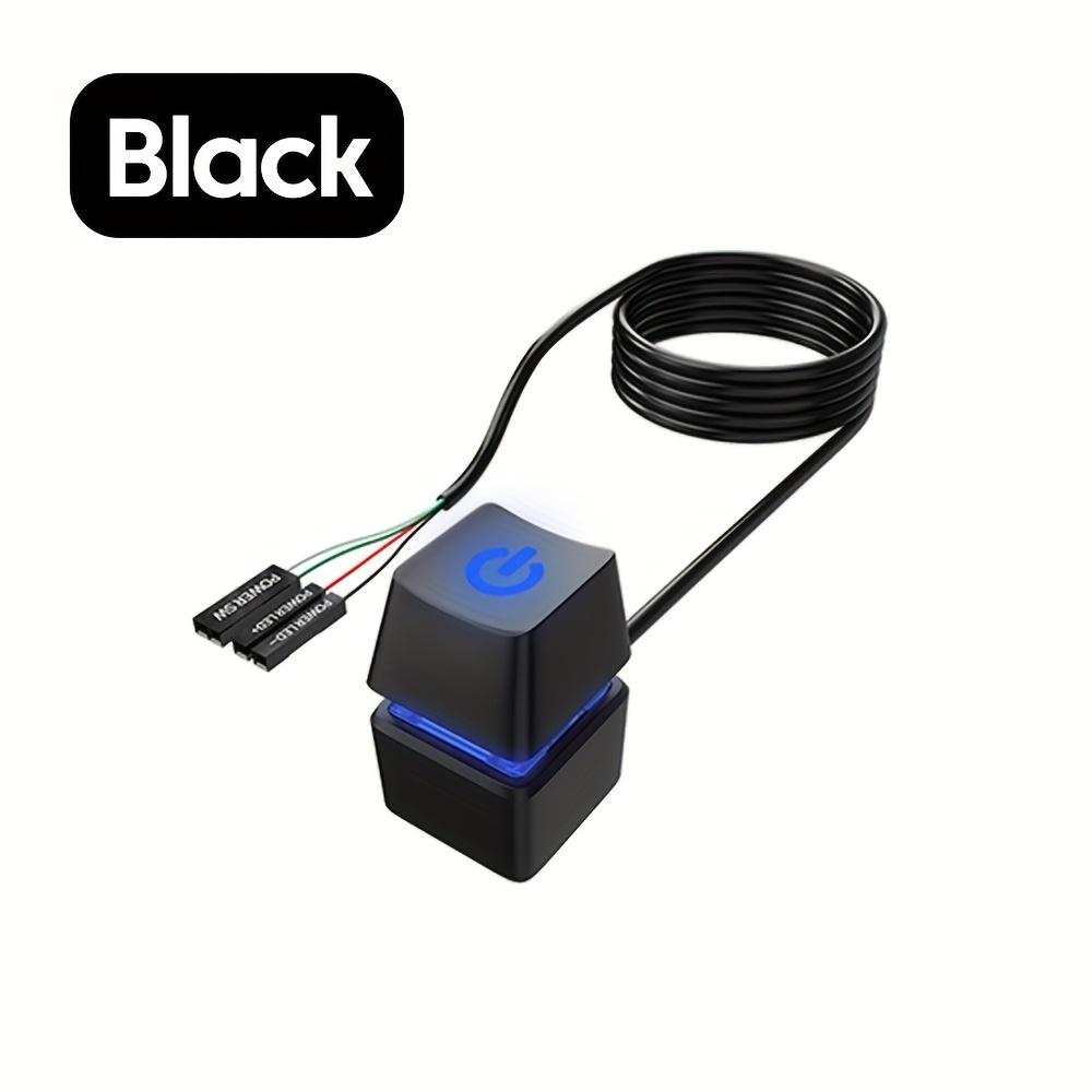 TEMU 2m Computer External Switch Extension Cable Desktop Computer External Desktop Power Button External Extension Start Button