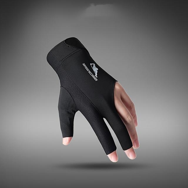 TEMU Three-finger Design Billiard Gloves. -finger Construction Allows For Flexible Operation While The Breathable Material Ensures Hand During Play. A Must-have For Billiard Enthusiasts