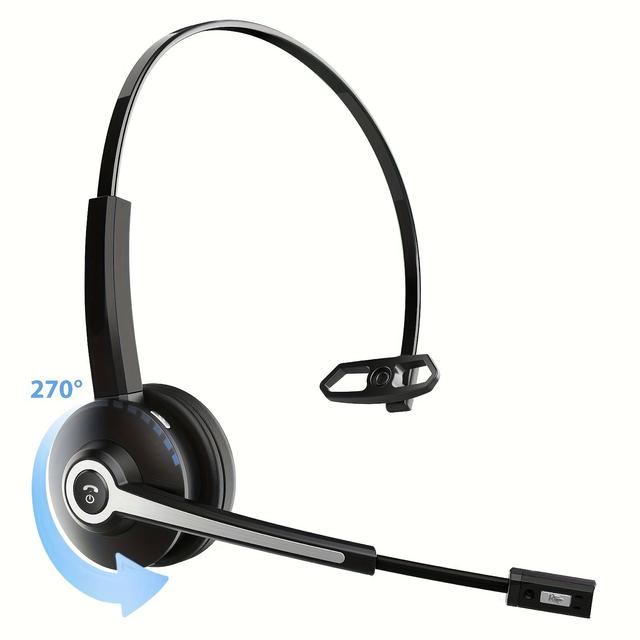 TEMU Earbay Headset With Microphone Noise Canceling, Wireless Headset With Mic Mute, Wireless Headphones Call Center & Office