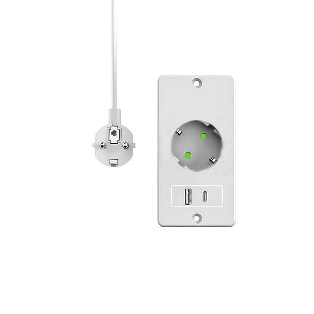 TEMU Built-in Power Outlet For Tables, Featuring A Retractable Design With A 1.5m Extension Cord, Dual Usb Ports, And Multiple Sockets, Ideal For Kitchens, Offices, And Desks