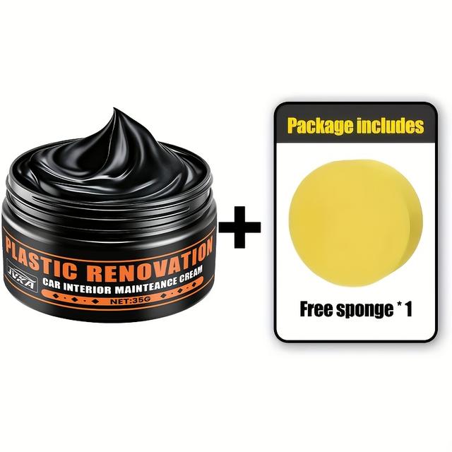 TEMU Car Scratch Remover Wax | Interior/exterior Plastic Restorer + Tire Protectant + Yellowing Repair, Tech, Gloss Finish