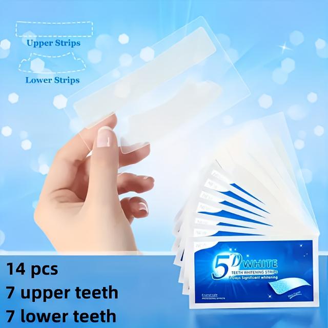 TEMU 14pcs, Teeth Whitening Strips - Deep Cleaning For Daily Oral Care, Safe,, Fast Natural Brightening, A Smile