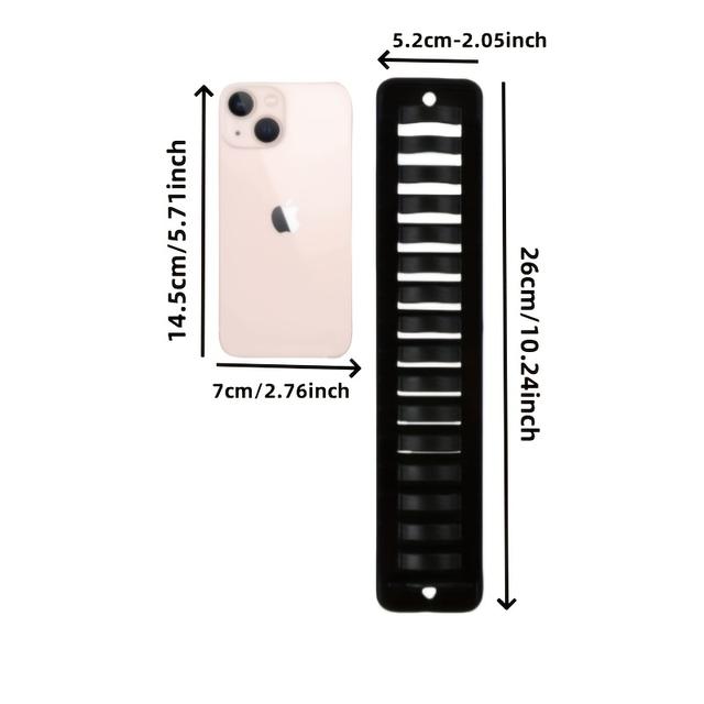 TEMU Space-saving Baseball Cap Storage Rack - Strong Adhesive Wall-mounted, Can Hold Up To 10/16 Caps, Multifunctional Display And Storage Rack For Doors Or Closets, Black