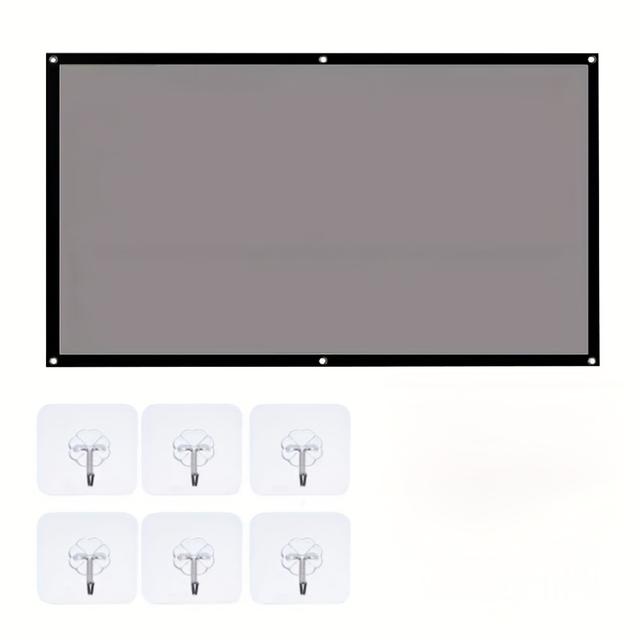 TEMU 84-inch 4k Hd With Anti-light Effect High Density Fiber Material Projector Screen