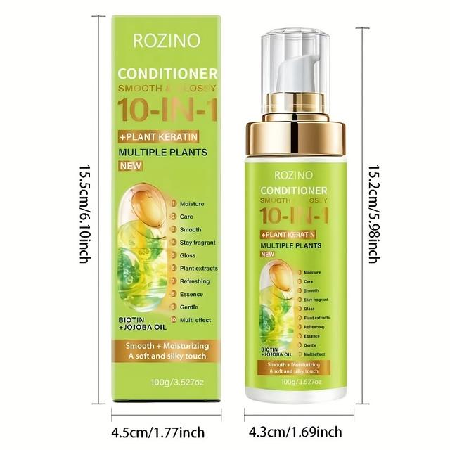 TEMU 100g 10-in-1 Keratin Hair Mask For Autumn And Winter, , Repairs Damage, Protects Against Heat, Moisturizing, Women's Hair Conditioner, Hair Heat Protection, Hair Care Mask