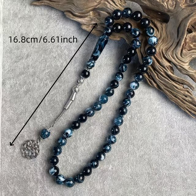 TEMU 45stk Stammestil Akryl Muslimsk Rosenkrans, 10cm Klassisk Bønnearmbånd uten - Åndelig Tilbedelses Tilbehør