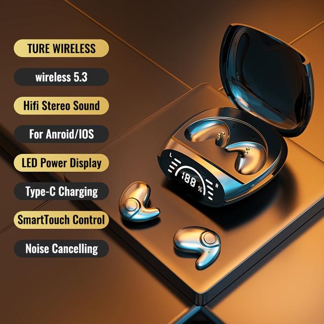 TEMU Ultra-thin Mini Dual-ear Sleep Wireless Headphones