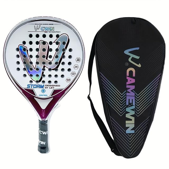TEMU 2025 Cwin Padel Racket Tennis Carbon Eva Face Tennis Paddle Racquet Racket With Bag Cover New Hot