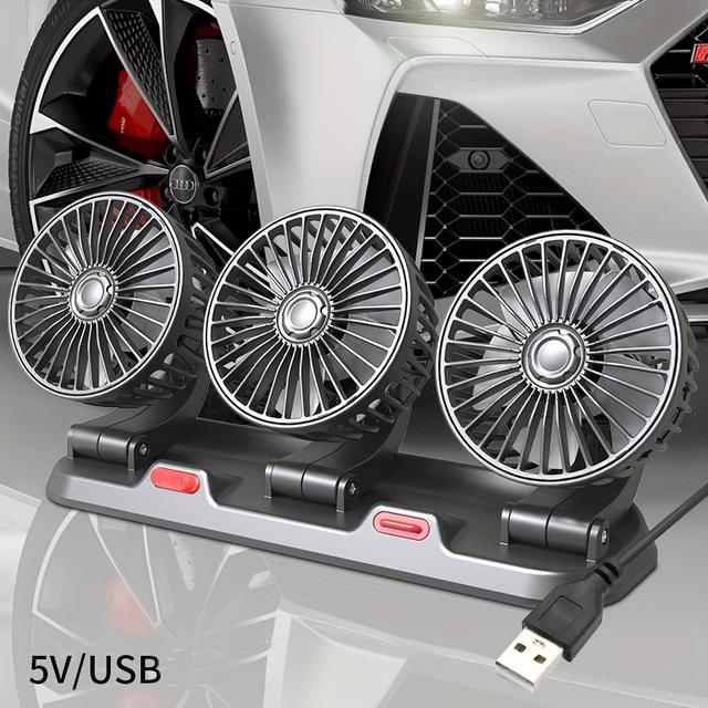 TEMU 1pc Usb Interface Electronic Fan, Car Fan, Voltage 5v Power 15w, Two-speed Wind With Parking Sign For Home And Car Use, Usb Fan Compatible With Laptop, Computer Accessories, Usb Gadgets