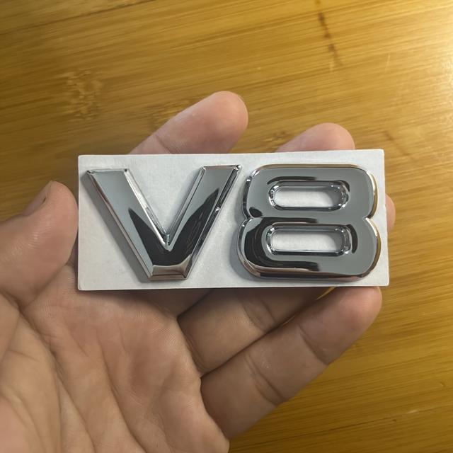 TEMU 1pc, Creative Car Sticker, Metal Material V8 Modified Car Logo, Suitable For Car Body Side, Fender, Trunk Lid, Beautiful And Practical Car Logo