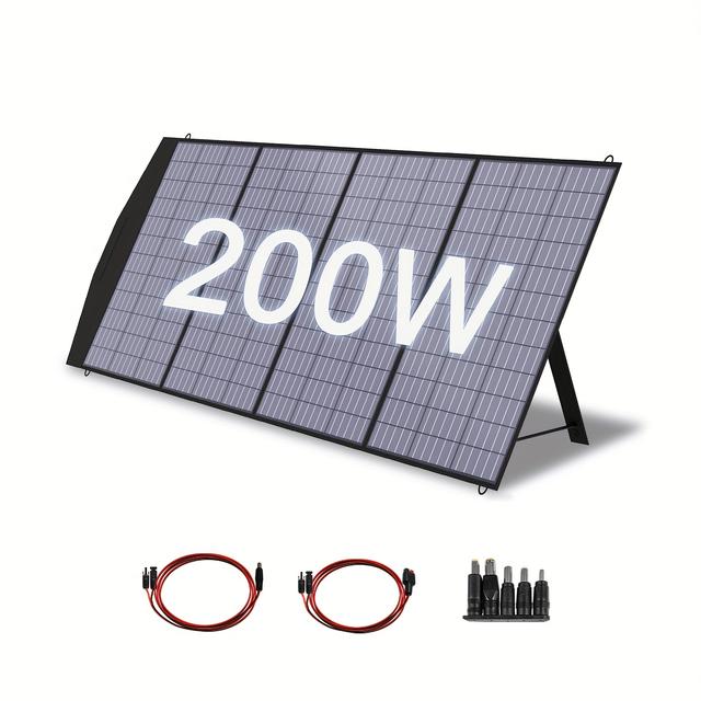 TEMU Panel Solar Portátil ALLPOWERS de 400W/200W/100W con Solar de 36V+ con Adaptador XT60/ para de Energía, Generadores Solares, Camping, RVs, Barcos, Energía de Emergencia y Jardines al .